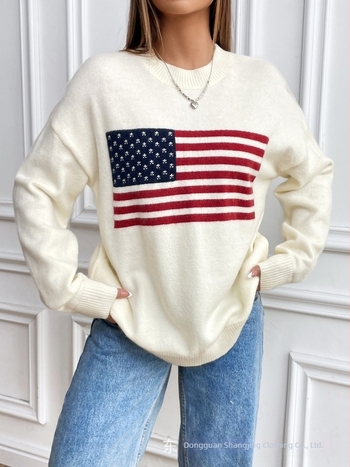 Pleteni pulover Arctic velvet od viskoze; V-izrez; dugi rukavi; širok kroj; gradski hipster stil.