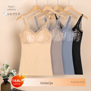 Čipkasti termalni topić za žene — oblikovanje tijela, zatezanje trbuha, zagrijava — Mulberry silk, jednoslojni, umjerena debljina 181–200 g/m², glavni sadržaj ispod 30%