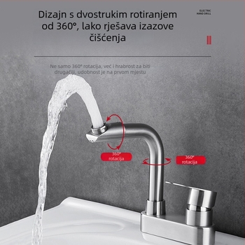 Nehrđajući čelični slavine za umivaonik, postava na sjedište, podizni mehanizam, model Ssk8158