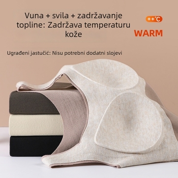 Termalna vest s integriranim košaricama za prsa, kapuljačom, jednostruki sloj, baršunasta podstava, 80-90% akril