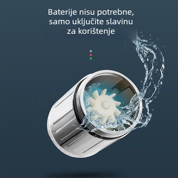 LED slavina s promjenom boje i kontrolom temperature, osvijetljeni vodeni aerator, model Xh-2006, ABS, elektroplating, nazivni tlak 0.5, radna temperatura 70