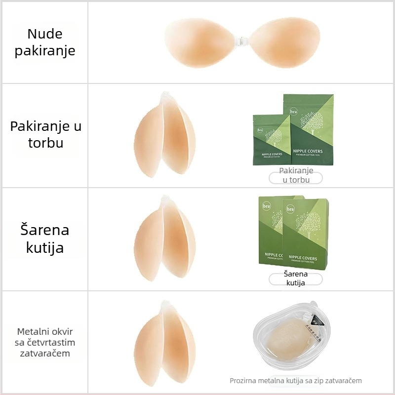 Silikonske pločice za grudi, push-up, bez naramenica, nevidljivi grudnjak za svadbenu fotografiju, kapljasti oblik bradavice, obična debljina, seksi stil