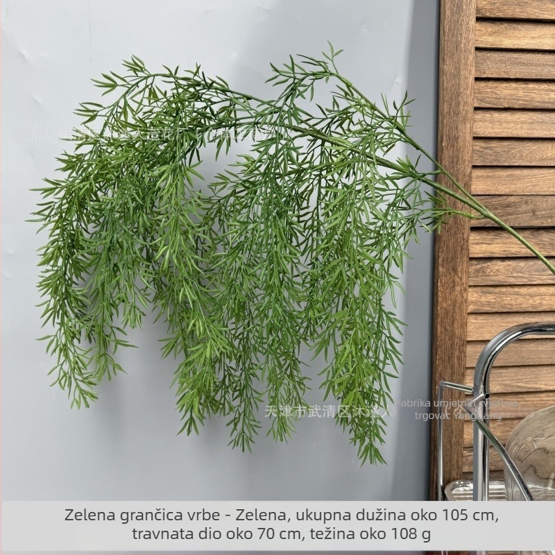 Umjetno zelenilo s grančicama vrbe za vjenčanja i fotografiju (Materijal: Plastika; Izrada: Stiliziranje; Značka: Mu jin; Primjena: Vjenčanja, Vanjski prostori, Fotografijski rekviziti, Domaća dekoracija)