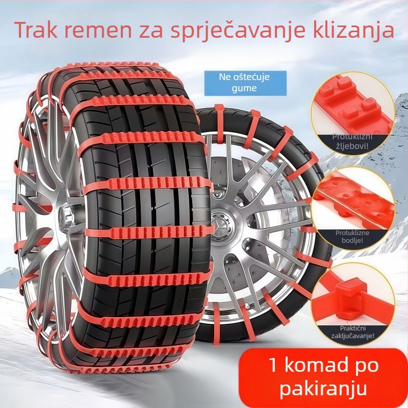 Lanac protiv proklizavanja za električna vozila; pogodan za dvokotačna i trokolna vozila; težina 30 g