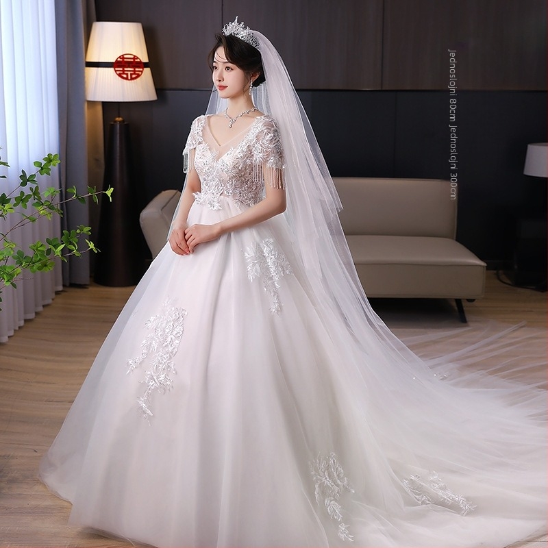 Dvostruki svadbeni veo s mrežastim uzorkom, jednostavan ženski dodatak