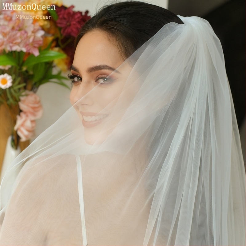 Vjenčani veo, najlon, dvostruki sloj, U-oblik, s kukicom za kosu, rekvizit za svadbene fotografije