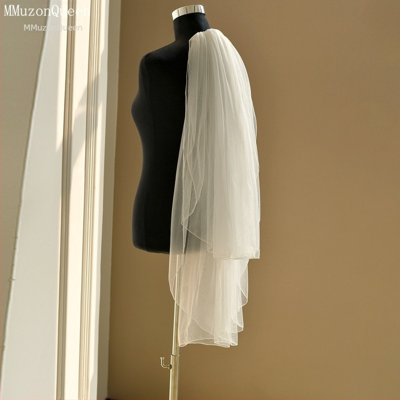 Vjenčani veo, najlon, dvostruki sloj, U-oblik, s kukicom za kosu, rekvizit za svadbene fotografije