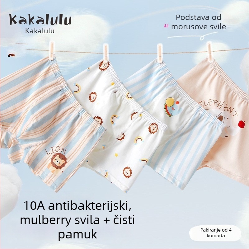 Kakalu antibakterijske pamukaste bokserice za dječake, uzrast 3–8 godina, 95% pamuk 5% elastan