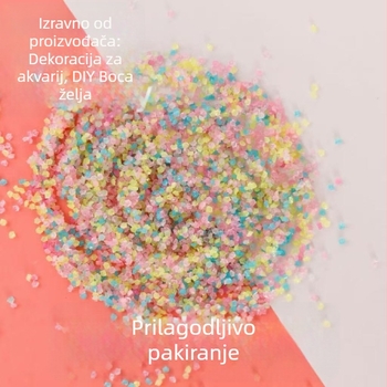 Svijetli dekorativni kameni za akvarij s fluorescentskim česticama pijeska (500 komada, 12 g svaki)