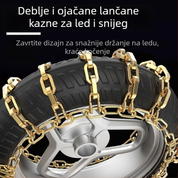 Zimske protuklizne lančane verige za električne romobile, skutere i električni tricikl — Guma; Kompatibilno s električnim skuterima, mopedom i električnim triciklom; Bez prilagođavanja
