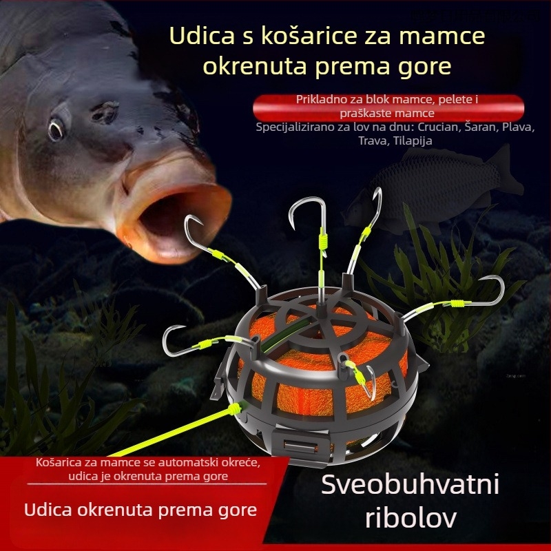 Eksplozivna kuka za ribolov, bez bodlja, jedan udica, za ribnjake