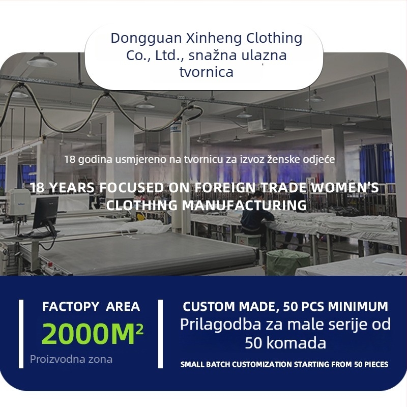 Ženska tkanina košulja OEM i probna proizvodnja — 3-dnevni uzorak, kapacitet 2000 kom/dan, stil Europa-Amerika, glavne tkanine: pamuk, poliester, lan, čipka