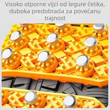 Univerzalna gumena lanac za snijeg za automobile i SUV, King of Ice, kompatibilan s gumama 165-265, težina 2-3,5 kg