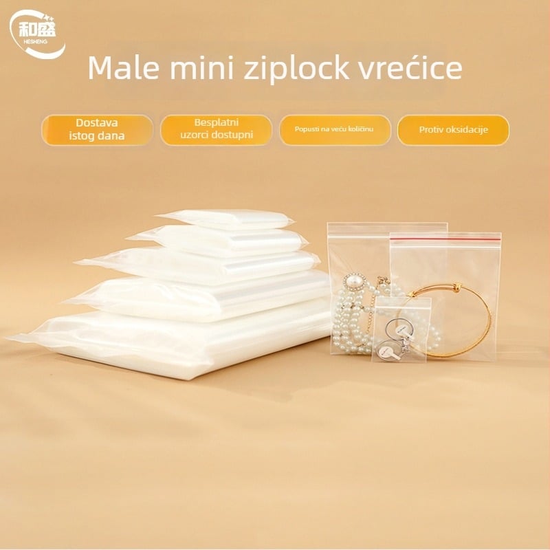 Nakit ZIP vrećica, PE materijal, 0,5 cm duljina zatvaranja, marka Hesheng, torba za pohranu nakita