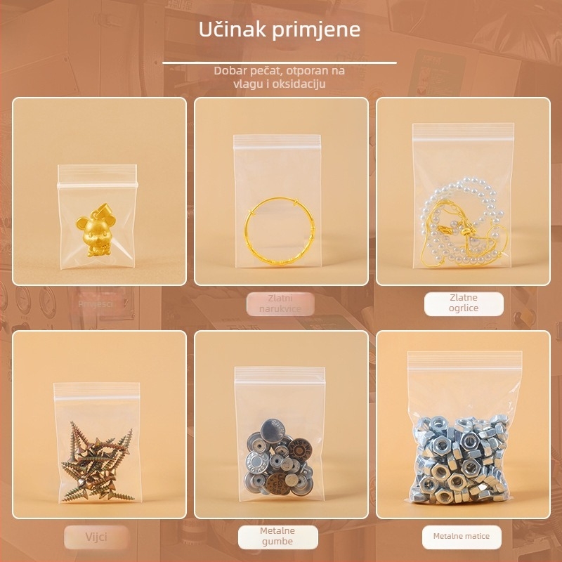 Nakit ZIP vrećica, PE materijal, 0,5 cm duljina zatvaranja, marka Hesheng, torba za pohranu nakita