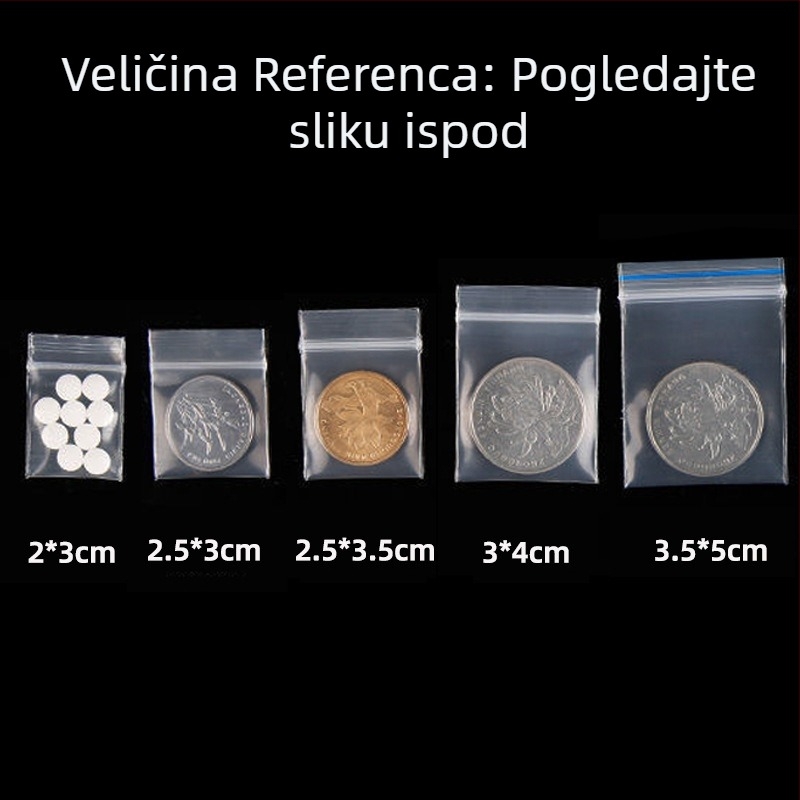 Nakit ZIP vrećica, PE materijal, 0,5 cm duljina zatvaranja, marka Hesheng, torba za pohranu nakita