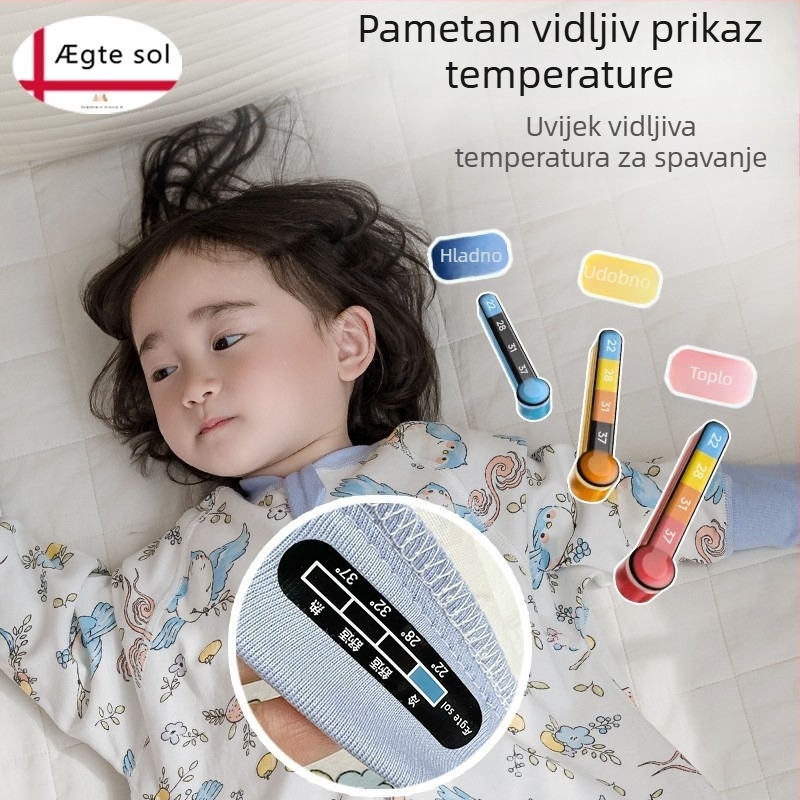 AEgtesol dječji spavaći vreć s odvojenim nogama, četiri sezone, prozračni, odvodi vlagu, za bebe i malu djecu, min. 95% pamuk