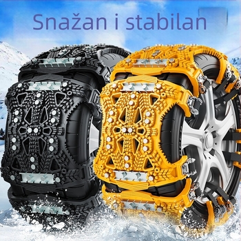 Univerzalna automobilska anti-klizna lanac s čeličnom pločom, model 9773, za gume širine 165–275 mm, masa oko 730 g