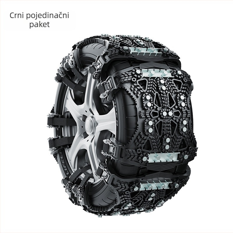 Univerzalna automobilska anti-klizna lanac s čeličnom pločom, model 9773, za gume širine 165–275 mm, masa oko 730 g