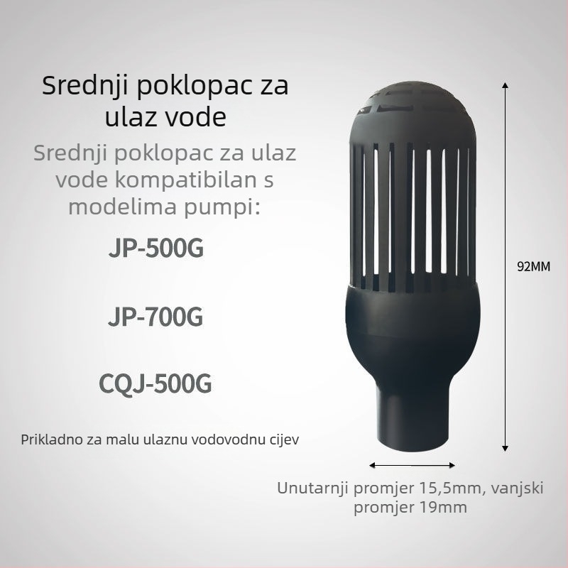 Potopna pumpa za akvarij s poklopcem za ulaz vode, spojnice za dovod vode, zaštitni poklopac za posudu s cvijećem, univerzalni dizajn tri u jedan