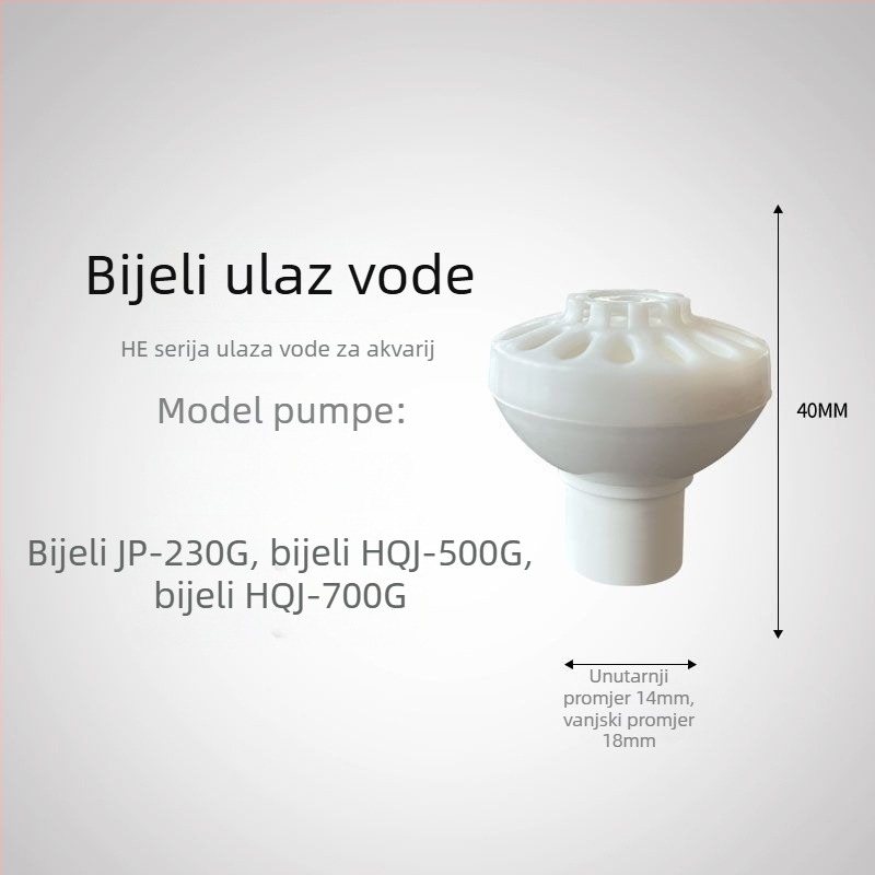 Potopna pumpa za akvarij s poklopcem za ulaz vode, spojnice za dovod vode, zaštitni poklopac za posudu s cvijećem, univerzalni dizajn tri u jedan