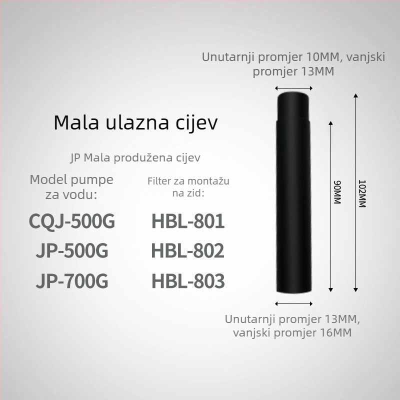 Potopna pumpa za akvarij s poklopcem za ulaz vode, spojnice za dovod vode, zaštitni poklopac za posudu s cvijećem, univerzalni dizajn tri u jedan