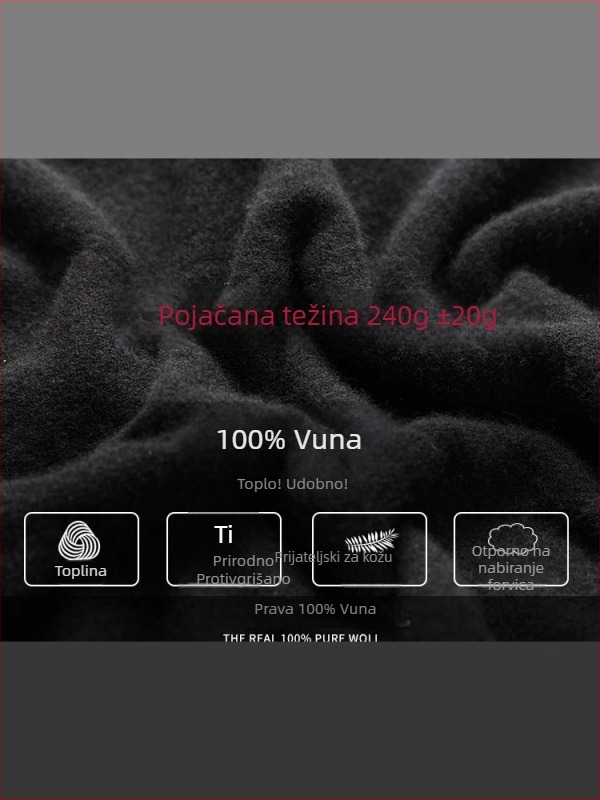 Ženski vuneni pulover, 95% vuna, dugi rukavi, pravilan kroj, srednje gustoće pletenine, Zima 2024