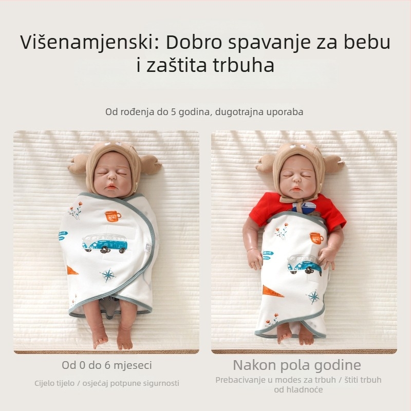 Dječji vrećasti za spavanje s dvostrukim uvijanjem | 100% pamuk | Težina ispod 500 g | Marka Soft Yun | Stil crtani