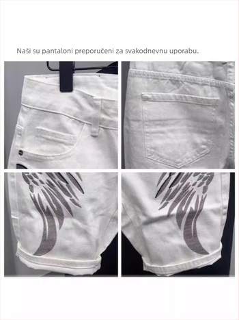 Muške traper šorceve, ravni kroj, slim fit, rastezljiv materijal, pamuk 65,9%, ljeto