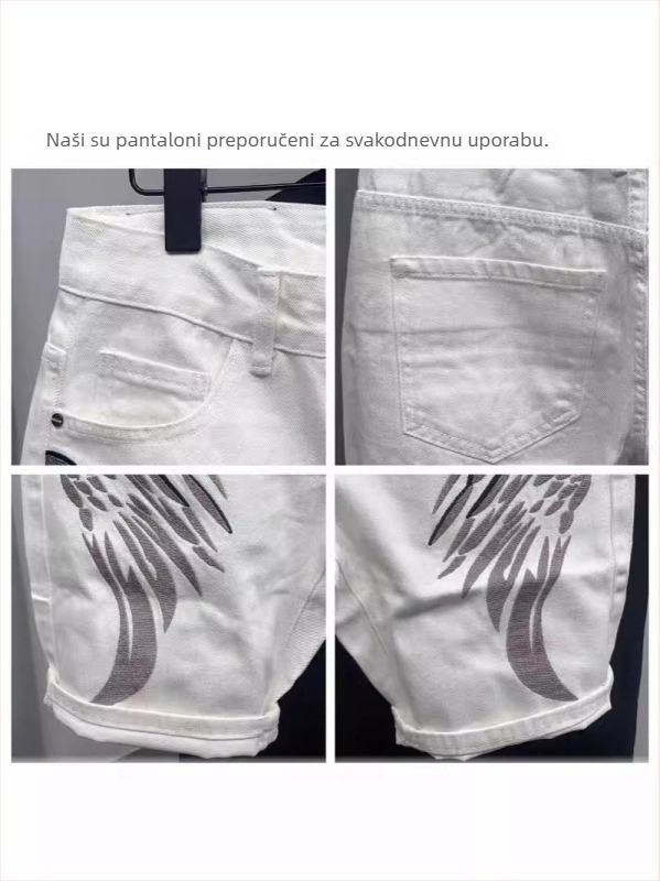 Muške traper šorceve, ravni kroj, slim fit, rastezljiv materijal, pamuk 65,9%, ljeto