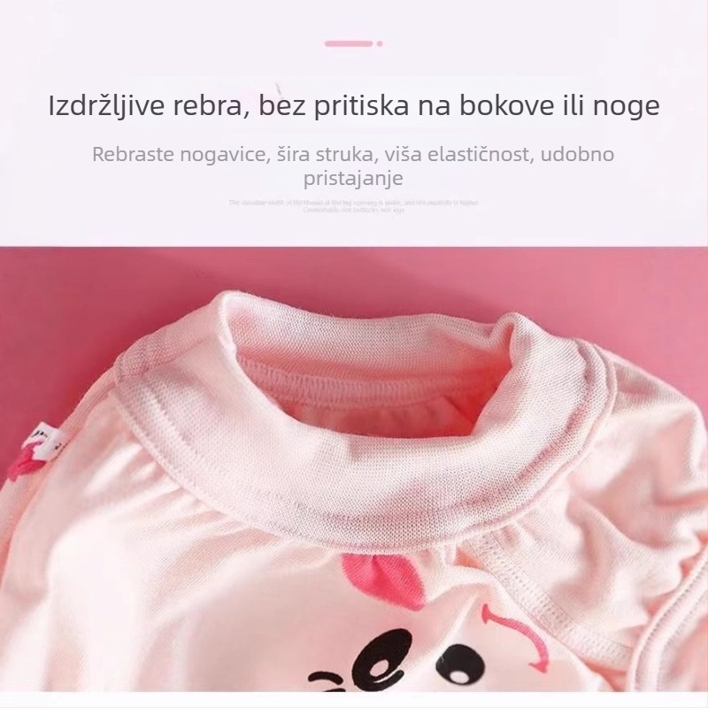 Dječje pamukaste donje rublje za djevojčice – 95% pamuk, bešavni dizajn, uzrast 3–8 godina