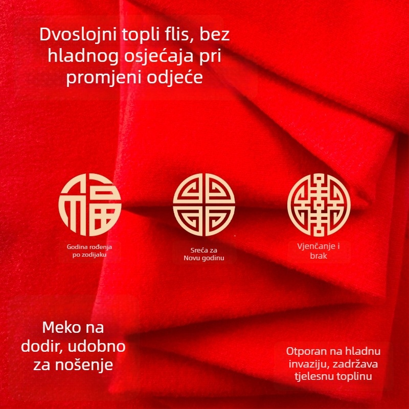 Zimski termalni set donjeg rublja s grijanjem - Derong akril, ekstra debeli 301–350 g/m², baršunasta podstava, unisex, okrugli vrat, dugi rukavi, hlače, jednodijelni sloj