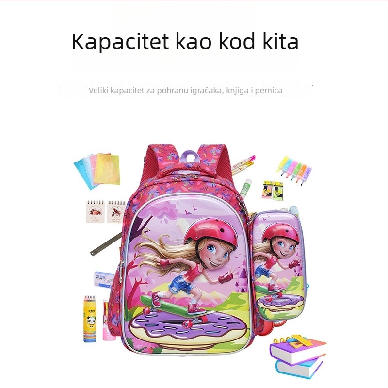 Dječji školski ruksak EVA+nylon, prozračan, zakrivljene naramenice, za osnovnu školu