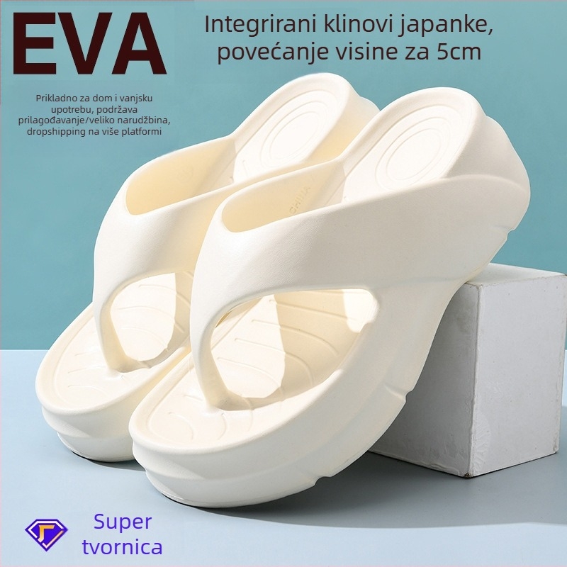Ženske EVA japanke s uzorkom riblje kosti, ležerni stil, EVA đon