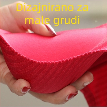 Bežični grudnjak, 3/4 košarice, 8 cm debela jastučić, skupljajući potpora, odvojive dvostruke naramenice, materijal: najlon