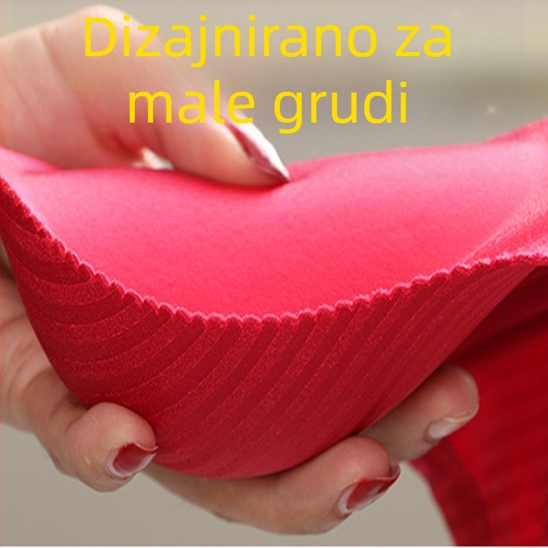 Bežični grudnjak, 3/4 košarice, 8 cm debela jastučić, skupljajući potpora, odvojive dvostruke naramenice, materijal: najlon