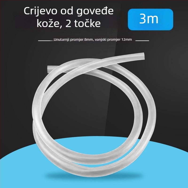 Johnson Aquarium Cijev od telećeg tetiva za izmjenu vode u akvariju, prozirni crijevo za potopnu pumpu i aeraciju, 1 kg