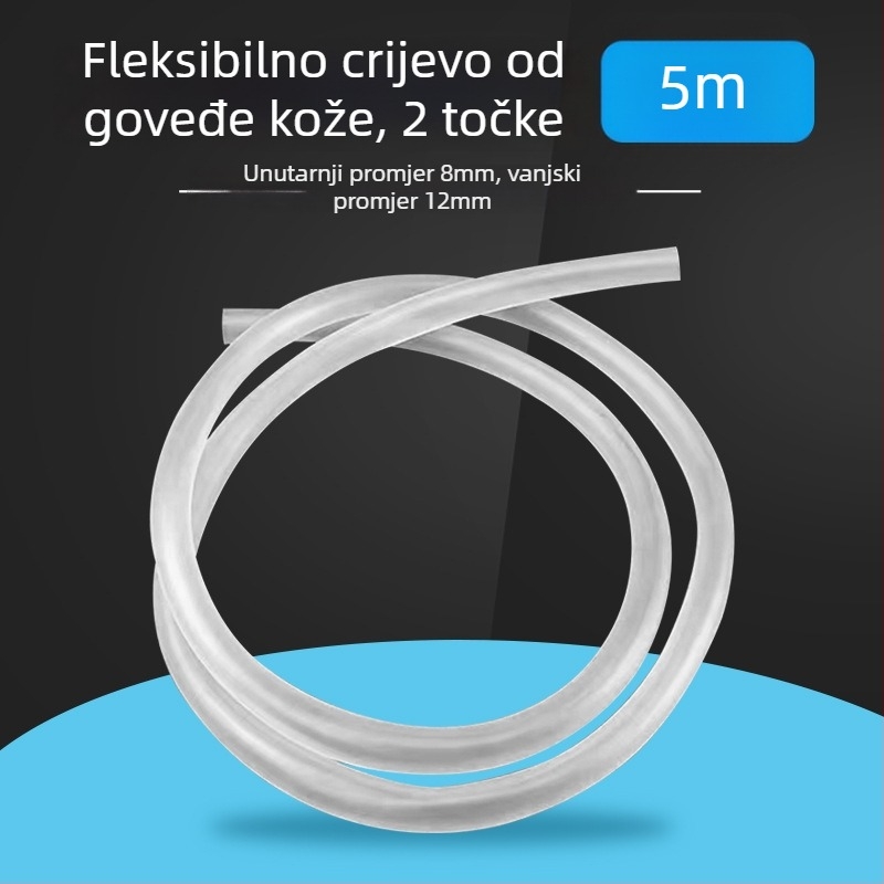 Johnson Aquarium Cijev od telećeg tetiva za izmjenu vode u akvariju, prozirni crijevo za potopnu pumpu i aeraciju, 1 kg