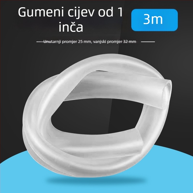 Johnson Aquarium Cijev od telećeg tetiva za izmjenu vode u akvariju, prozirni crijevo za potopnu pumpu i aeraciju, 1 kg