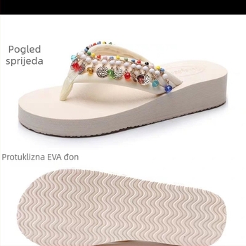 Ženske sandale s debelim potplatom – boemski stil, EVA gornji dio i EVA đon, protuklizne, klinični potplat za plažu