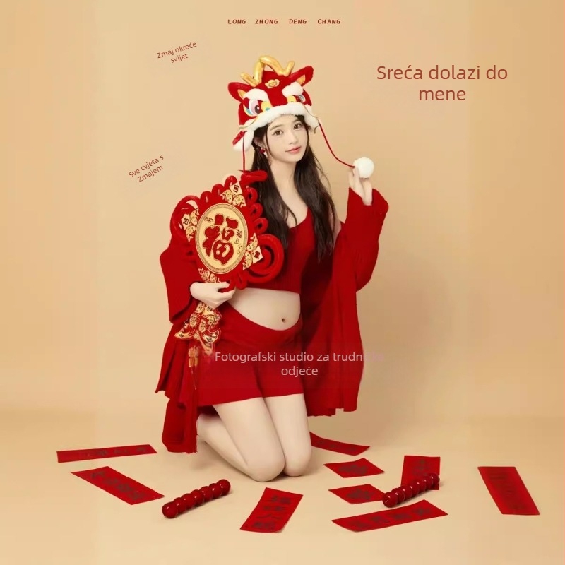 Trudnički pleteni set s U-oblomim ovratnikom, top bez rukava i kratka hip suknja, vuneni smjesa materijal, poliester <30%, umjetnički retro stil