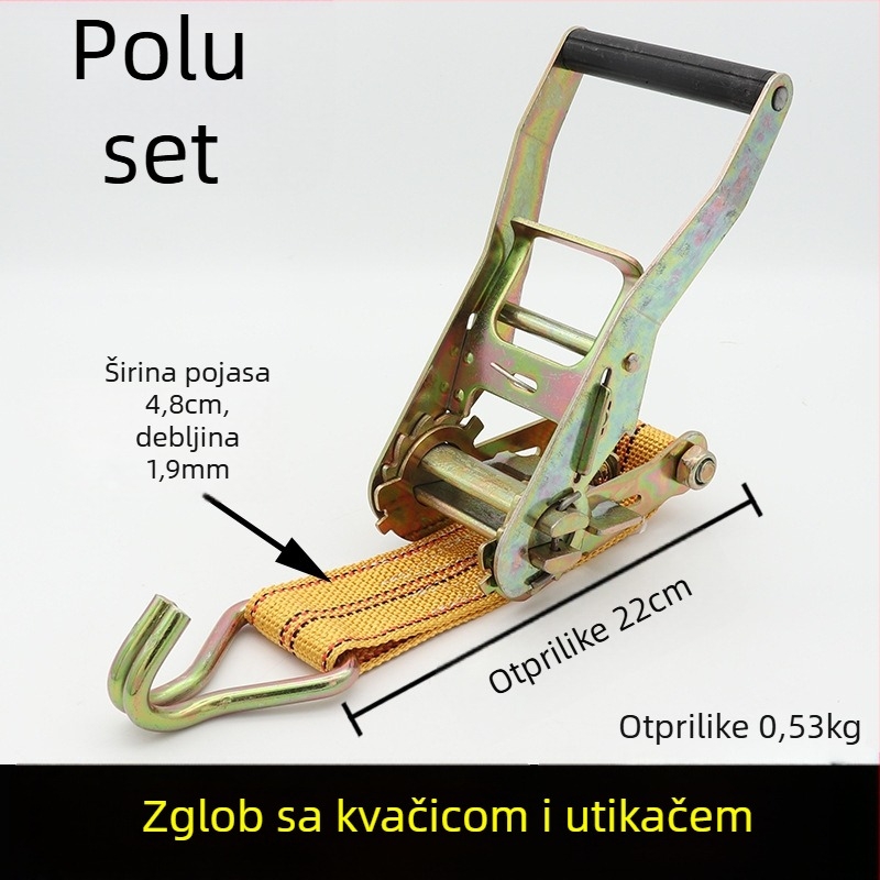 Vezivački remen za teret s kukom i napinjačem za kamione i kontejnere