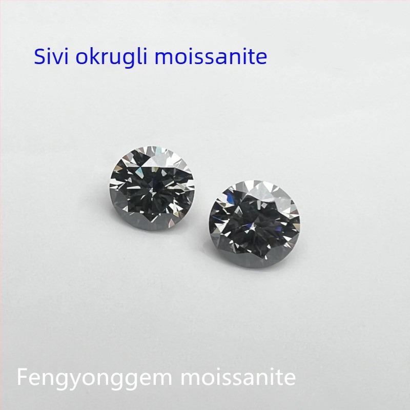 Moissanite okrugli gol kamen — rez Eight Hearts Eight Arrows — čistoća VVS — elektroplating