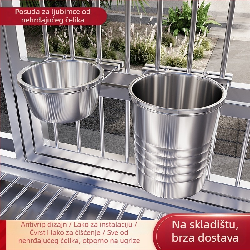 Viseća posuda za psa od nehrđajućeg čelika s anti-tip dizajnom i automatskim hranjenjem – Yichen