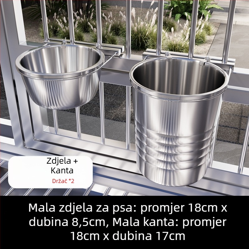 Viseća posuda za psa od nehrđajućeg čelika s anti-tip dizajnom i automatskim hranjenjem – Yichen