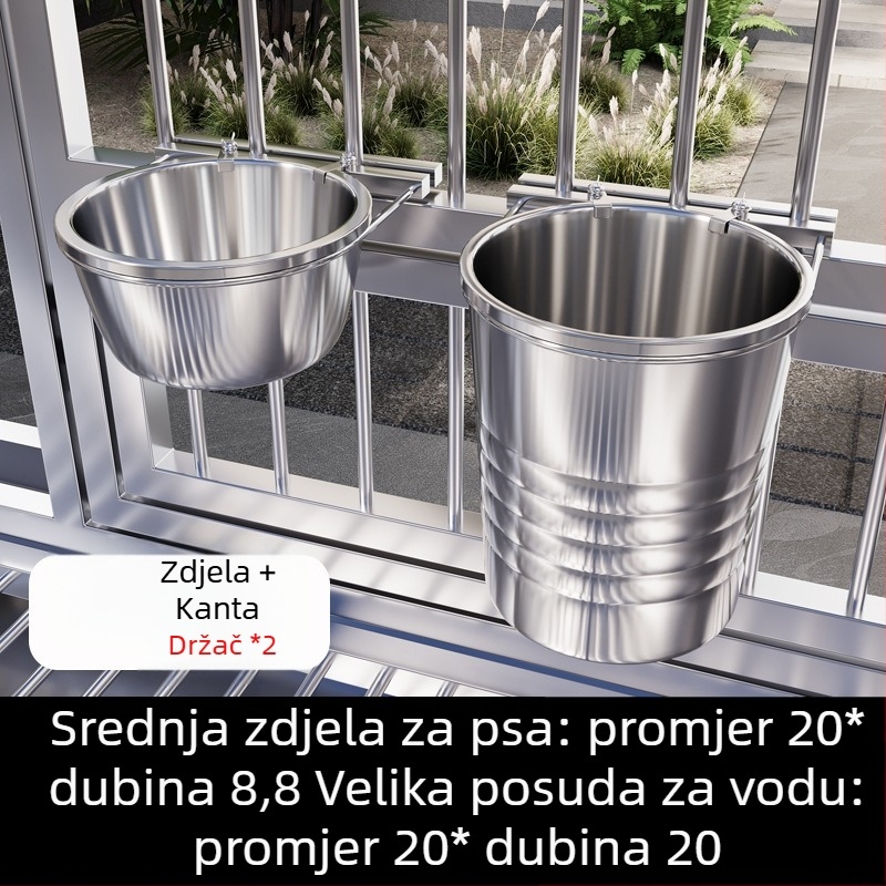 Viseća posuda za psa od nehrđajućeg čelika s anti-tip dizajnom i automatskim hranjenjem – Yichen