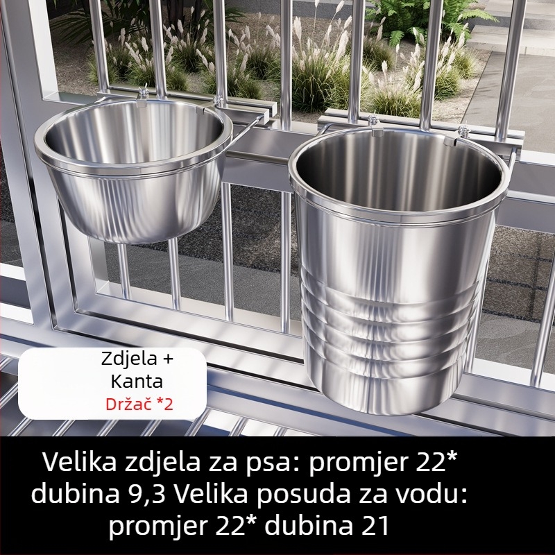 Viseća posuda za psa od nehrđajućeg čelika s anti-tip dizajnom i automatskim hranjenjem – Yichen