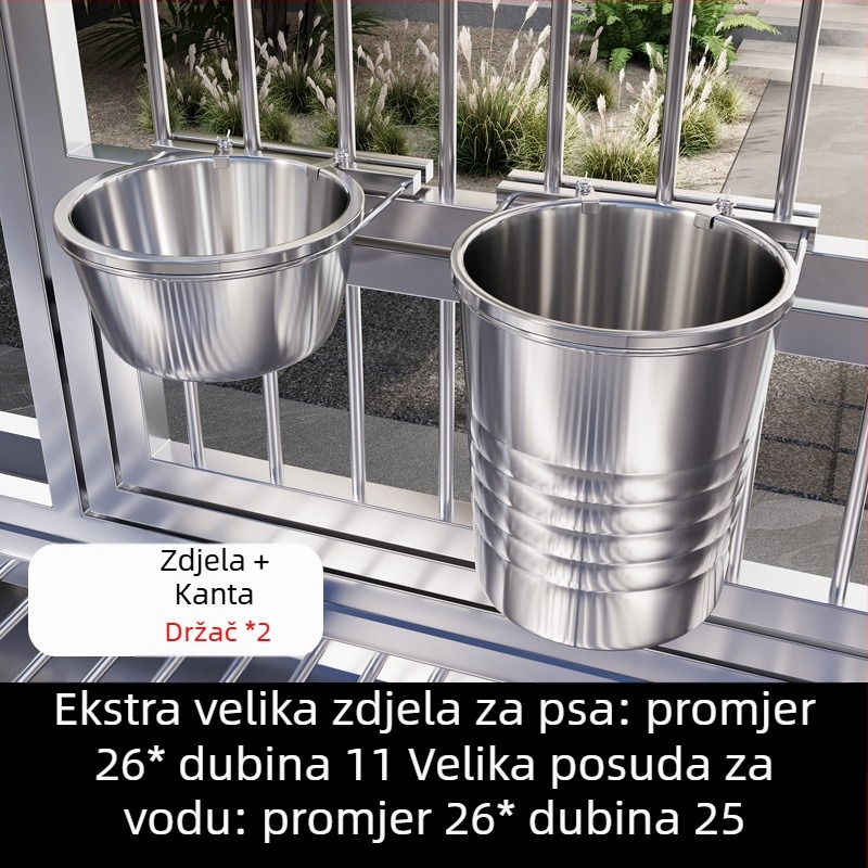 Viseća posuda za psa od nehrđajućeg čelika s anti-tip dizajnom i automatskim hranjenjem – Yichen