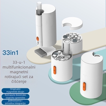Set za čišćenje računala – četka za tipkovnicu, čistač zaslona mobitela, sve-u-jednom prenosni set; Model Qm33; Materijal ABS; Težina 260 g; OEM obrada