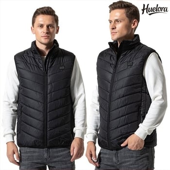 Unisex grijana pamučna vesta s inteligentnom regulacijom temperature, debeli poliester materijal, bez kapuljače